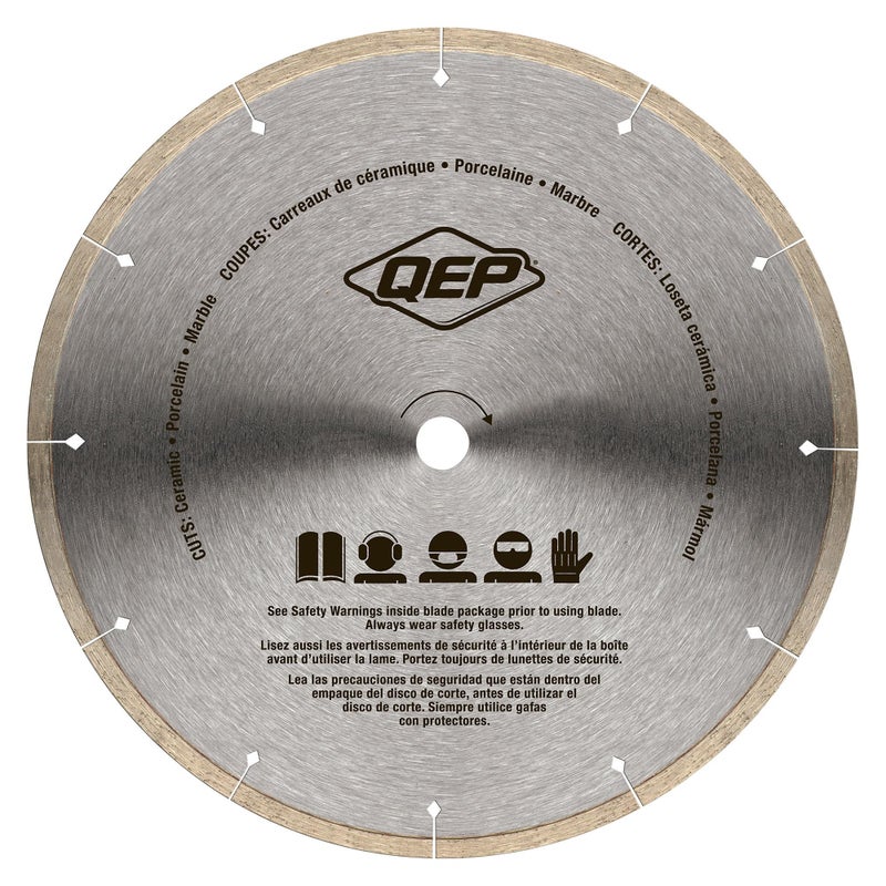 QEP 10" Black Widow Premium-Grade, Thin Rim Diamond Blade for Wet Cutting of Porcelain, Ceramic, Granite and Marble Tile - Image 4